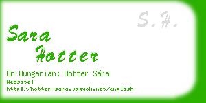 sara hotter business card
